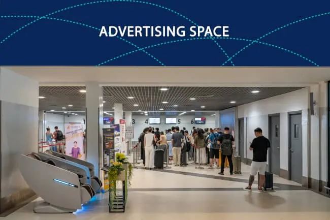 Banner and stands at Cambodia Airports